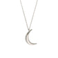 New Crescent Moon 925 Sterling Silver Necklace