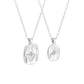 Women Geometry Shining CZ Star Geometry 925 Sterling Silver Necklace