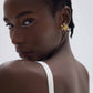 Chunky Jewelry Electroforming Lady's Casual Irregular Fireworks S999 Sterling Silver Luxury Stud Earrings