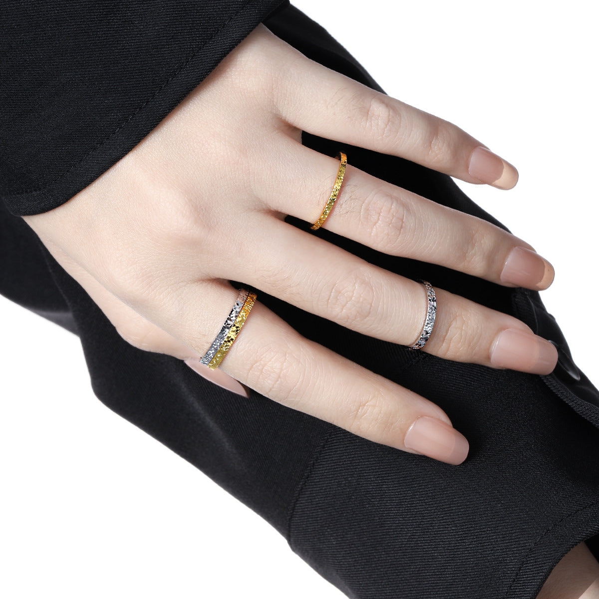 Simple Shining 925 Sterling Silver Adjustable Stacker Ring