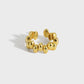 Fashion Beads 925 Sterling Silver Non-Pierced Earrings