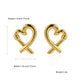 Honey Moon Hollow Heart 999 Sterling Silver Romantic Fine Jewelry Women’s Stud Earrings