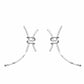 Party  Exaggerated H Letter 925 Sterling Silver Stud Earrings