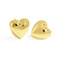 Women Romantic Jewelry Gift 925 Sterling Silver Electroforming Big Heart Star Design Honeymoon Statement Stud Earrings