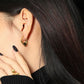 Geometry Irregular Hollow Rhombus 925 Sterling Silver Hoop Earring (Single)