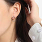 Elegant Hollow Irregular Circle 925 Sterling Silver Stud Earrings