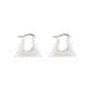 Fashion Rivet Women Bag 925 Sterling Silver Hoop Earrings