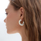 Hollow Chunky Electroforming Earrings Large Light 999 Sterling Silver Exaggerated Jewelry Bold Extra Large Statement Earrings