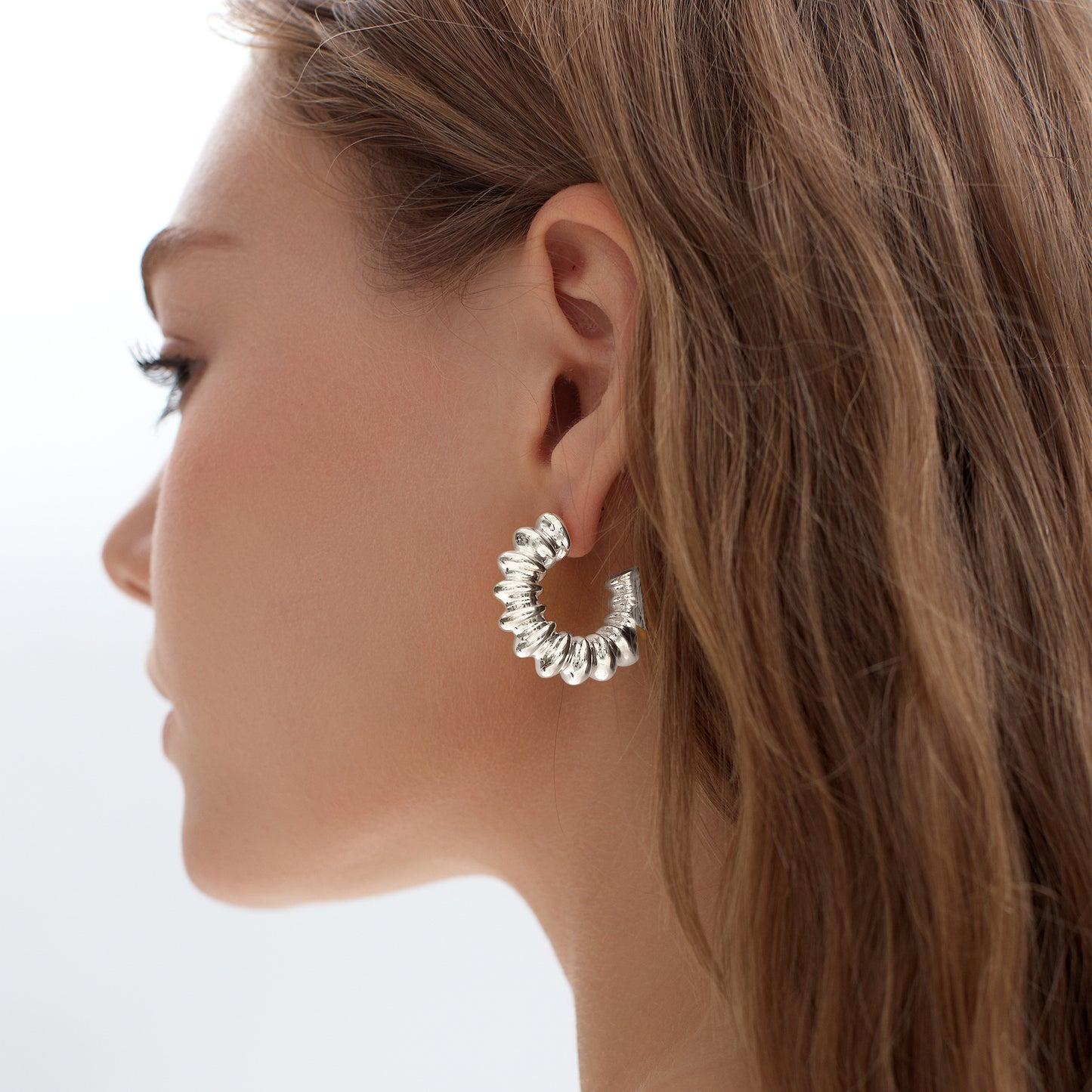 Hollow Chunky Electroforming Earrings Large Light 999 Sterling Silver Exaggerated Jewelry Bold Extra Large Statement Earrings