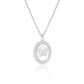 Anniversary Oval Butterfly Oval Signet 925 Sterling Silver Necklace