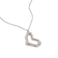 Irregular Hollow Heart 925 Sterling Silver Necklace