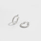 Simple Twisted 925 Sterling Silver Hoop Earrings