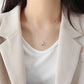 collarbone chain INS temperament light luxury high-end sense simple S925 pure silver water droplet pendant necklace for women