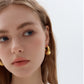 Fashion Jewelry Chunky Electroforming Irregular Pattern 999 Sterling Silver Large Statement Hoop Earrings