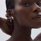 Women Hollow Simple Classic Minimalist  Cute Mini Water Drop 18k Gold Plated S999 Sterling Silver Electroforming Stud Earrings