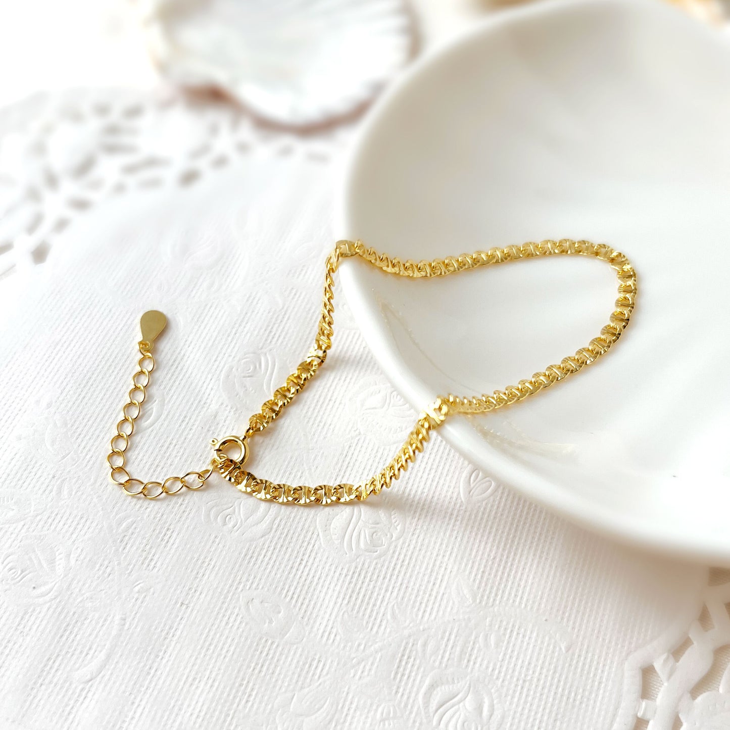 Geometry Hollow Chain 925 Sterling Silver Choker Necklace