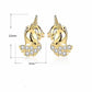 Cute Animal CZ Unicorn 925 Sterling Silver Stud Earrings