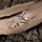 Fashion Animail Green Epoxy Snake 925 Sterling Silver Adjustable Ring