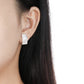 Fashion Geometry Irregular Rectangle Paper 925 Sterling Silver Stud Earrings