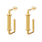 Modern Geometry Roman Architecture 925 Sterling Silver Dangling Earrings