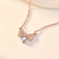 Sweet CZ Bowknot Hot 925 Sterling Silver Necklace