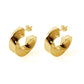Exaggerated Hollow Chunky Statement Jewelry Electroforming Classic Twisted C Shape 999 Sterling Silver Hoop Earrings