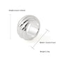 Bold Chunky Electroforming Light Exaggerated Jewelry Extra Large Simple Twill Pattern 999 Sterling Silver Wide Ring