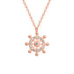 Fashion CZ Rudder 925 Sterling Silver Necklace