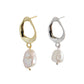 Office Unique Natural Pearl 925 Sterling Silver Dangling Earrings