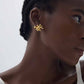 Chunky Jewelry Electroforming Lady's Casual Irregular Fireworks S999 Sterling Silver Luxury Stud Earrings