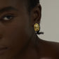 Everyday Fashion Chunky Jewelry Sleek 999 Pure Silver Simple Yellow Gold Oval Bean Electroforming Large Lightweight Women Stud Earrings