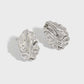 Simple Corrugation Irregular 925 Sterling Silver Stud Earrings