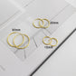 Fashion Yellow Gold Solid 925 Sterling Silver Huggie Hoop Earrings