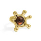 Stylish for Women Sophisticated 999 Pure Silver Elegant Gemstone Irregular Crown Electroforming Adjustable Statement Ring