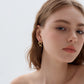 Honey Moon Hollow Heart 999 Sterling Silver Romantic Fine Jewelry Women’s Stud Earrings