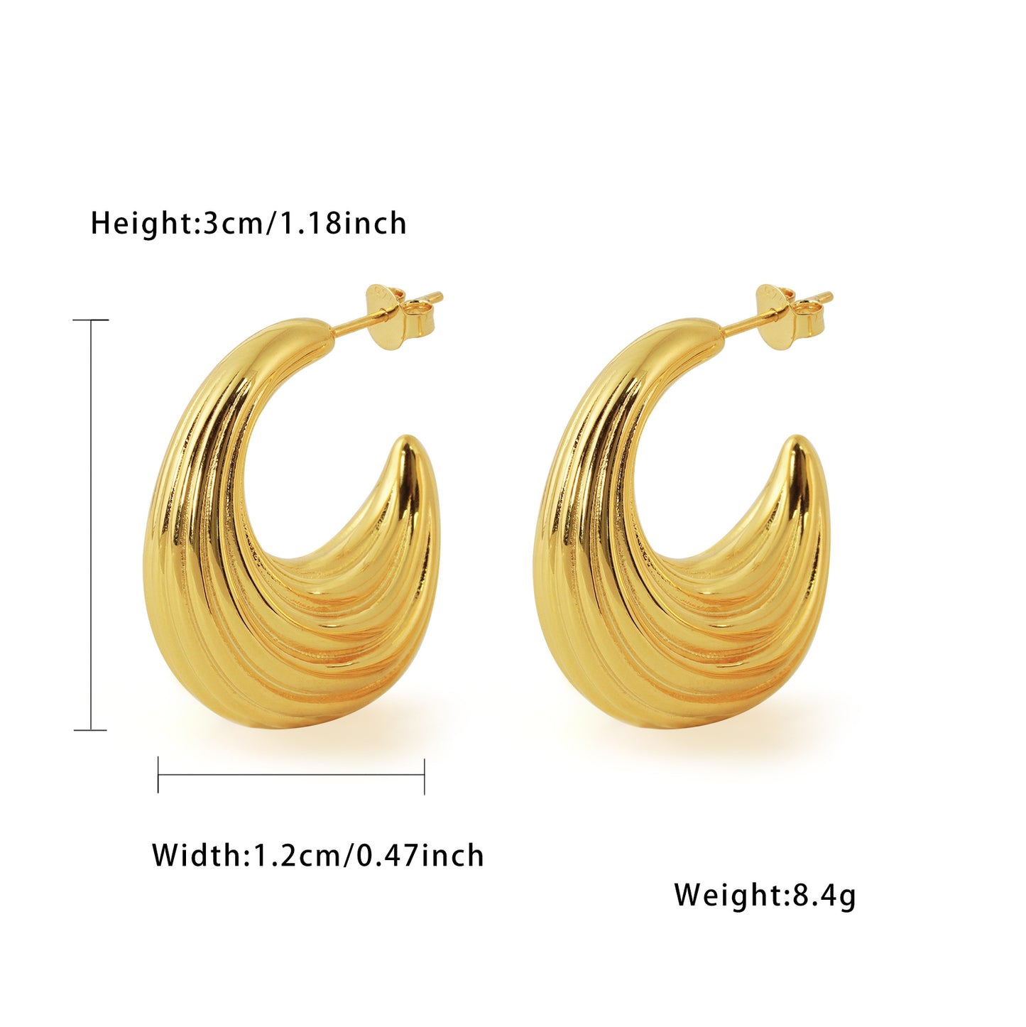 Fashion Jewelry Chunky Electroforming Irregular Pattern 999 Sterling Silver Large Statement Hoop Earrings
