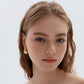 Women Mini Shell Pearls Waterdrop 925 Sterling Silver Electroforming Stud Earrings