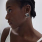 Fine Jewelry Electroforming Women Hypoallergenic S999 Sterling Silver Geometric Gold Silver Tone Origami Pyramid Earrings