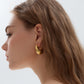 Fashion Jewelry Chunky Electroforming Irregular Pattern 999 Sterling Silver Large Statement Hoop Earrings