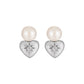 Bridesmaid Shell Pearls Star Heart 925 Sterling Silver Stud Earrings