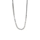 niche design minimalist and versatile heavy industry rectangular tube texture S925 pure silver necklace collarbone chain for women