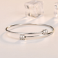 Fashion Tiny Waist Tube 925 Sterling Silver Open Bangle