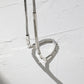 niche design minimalist and versatile heavy industry rectangular tube texture S925 pure silver necklace collarbone chain for women