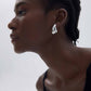 Casual Middle Drop Water S999 Sterling Silver Stud Earrings