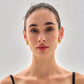 Everyday Fashion Chunky Jewelry Sleek 999 Pure Silver Simple Yellow Gold Oval Bean Electroforming Large Lightweight Women Stud Earrings