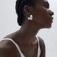 Fine Jewelry Women Crescent Moon Classic Minimalist Chunky S999 Steling Silver Electroforming Gold Plated Statement Earrings