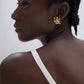 Chunky Jewelry Electroforming Lady's Casual Irregular Fireworks S999 Sterling Silver Luxury Stud Earrings