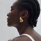 Party Large Drop Water S999 Sterling Silver Electroforming Stud Earrings