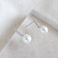 S925 pure silver simple micro inlaid diamond vertical diamond pearl women's earrings earrings student silver jewelry