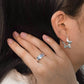 Girl Irregular Star 925 Sterling Silver Hoop Earrings